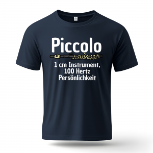 T-Shirt "Piccolo - 1 cm Instrument,  100 Hertz Persönlichkeit"